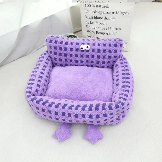 Soft Cat Bed Sofa Warm Pet Sofa for Small Dogs Puppy Non-slip Pet Sleeping Bed Plush Puppy Couch Cat Nest Cushion Pet Supplies