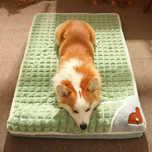 MADDEN Winter Warm Dog Mat Luxury Sofa for Small Medium Dogs Plaid Bed for Cats Dogs Fluff Sleeping Removable Washable Pet Beds