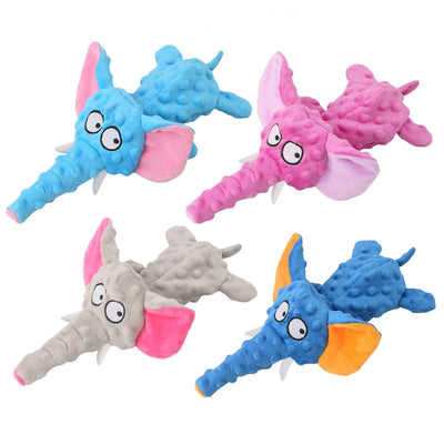 Elephant Soft Shell Plush Dog Toys Interactive Squeaky Dog Toys for Small Large Dogs Sounding Paper Chew Tooth Toy Pet Products