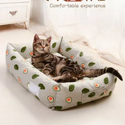Square lattice Dog bed Detachable washable Pet Bed cat nest Double-sided usable cotton pad Sleeping Bag For Big Small Cat