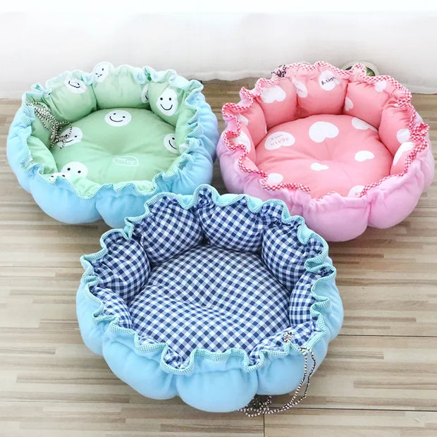 Dog Bed Small Medium Dogs Cushion Soft Cotton Winter Basket Warm Sofa House Cat Bed for Dog Accessories Pet Supplies