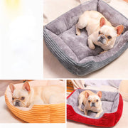Plush Dog Bed Rectangle Kennel Cat Puppy Sofa Bed Pet House Winter Warm Beds Cushion for Small Dogs